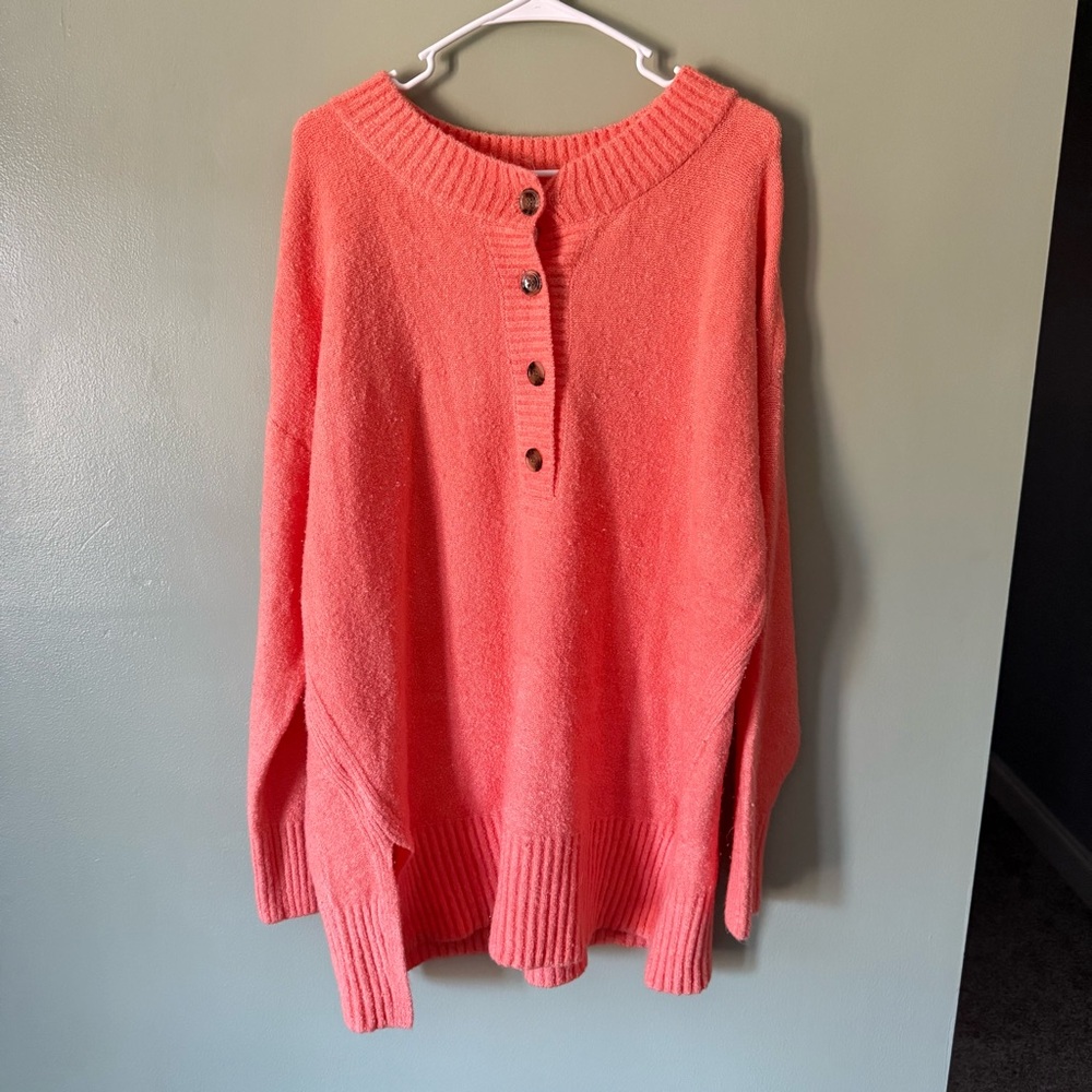 Lou and Grey Tunic Henley Sweater